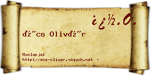 Ács Olivér névjegykártya