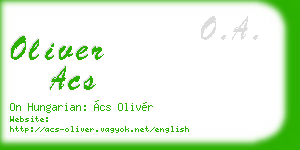 oliver acs business card